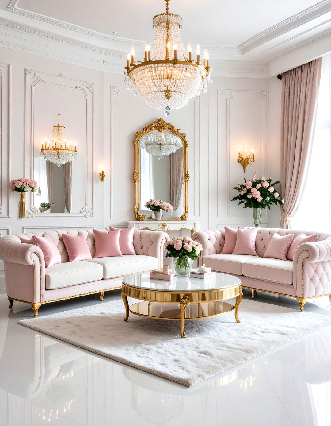 Vintage Hollywood Regency Glamour - 24 Mismatched Sofas in Living Room Ideas