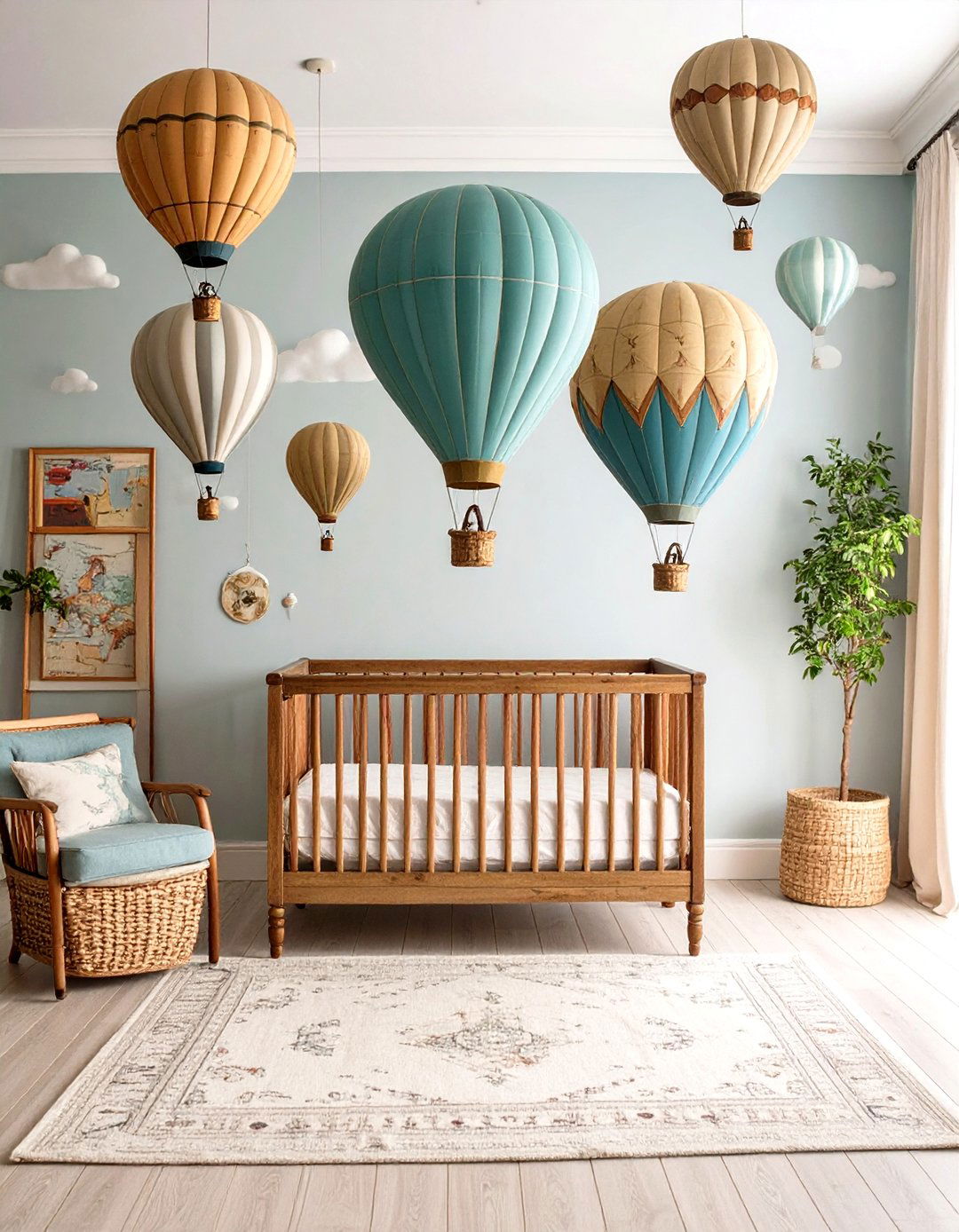 Vintage Hot Air Balloon Cloud Nursery - 24 Cloud Themed Nursery Ideas
