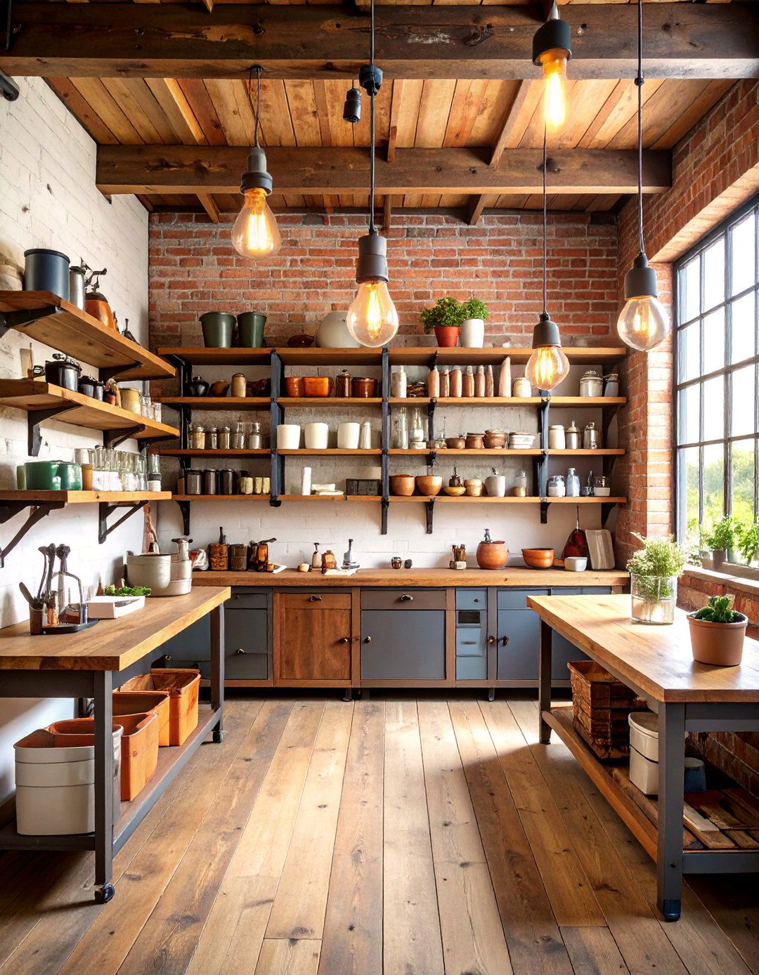 Vintage Industrial Art Room - 24 Art Room Ideas