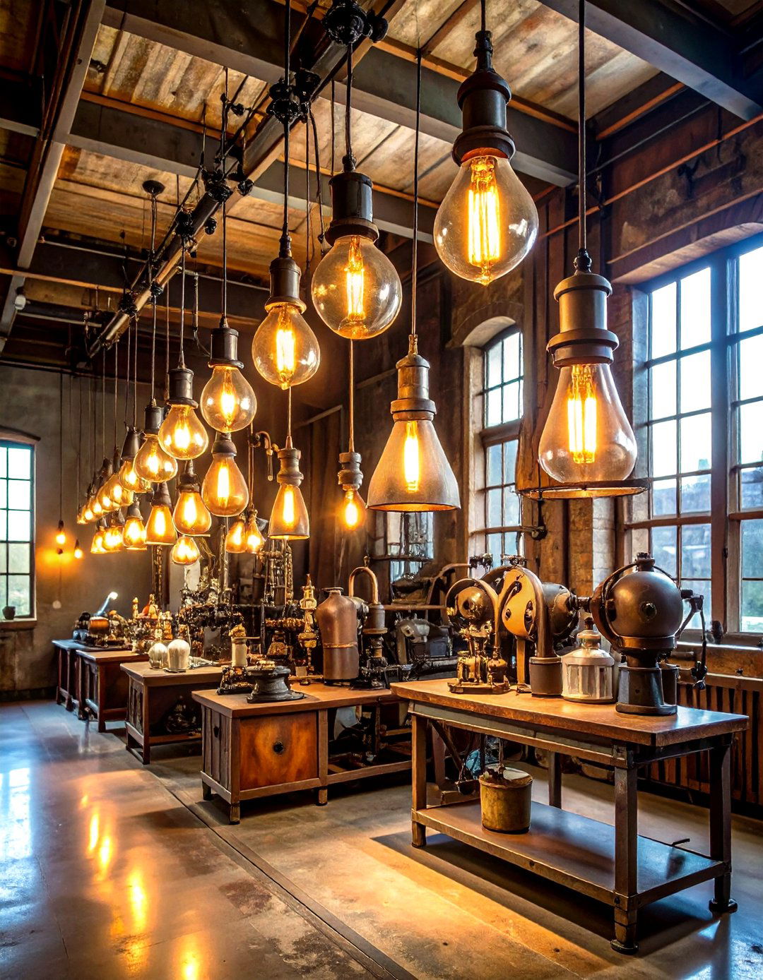 Vintage Industrial Lighting - 24 Industrial Decor Ideas