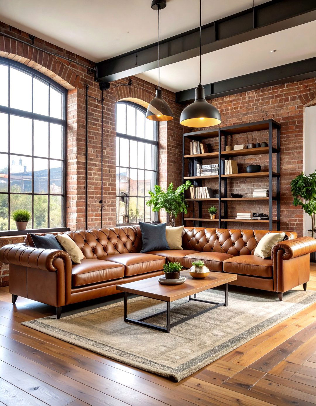Vintage Industrial Living Room - 24 Cream and Black Living Room Ideas