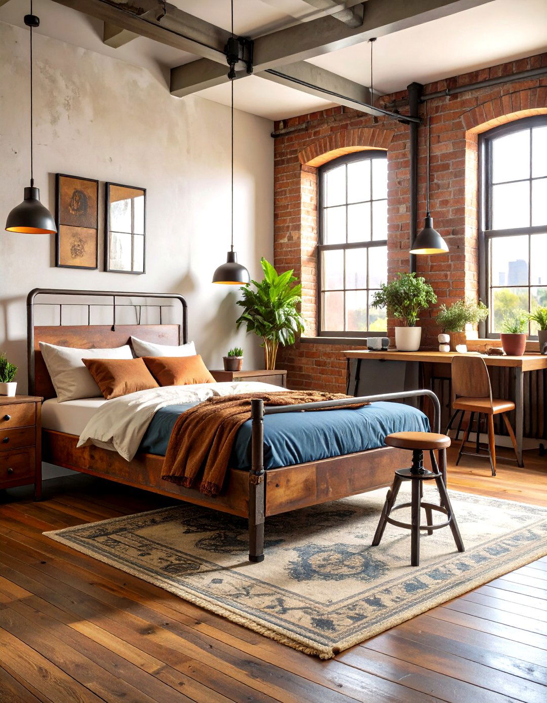 Vintage Industrial Seating - 24 Industrial Bedroom Ideas