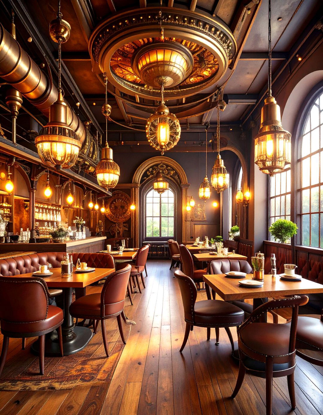 Vintage Industrial Steampunk - 24 Restaurant Interior Design Ideas