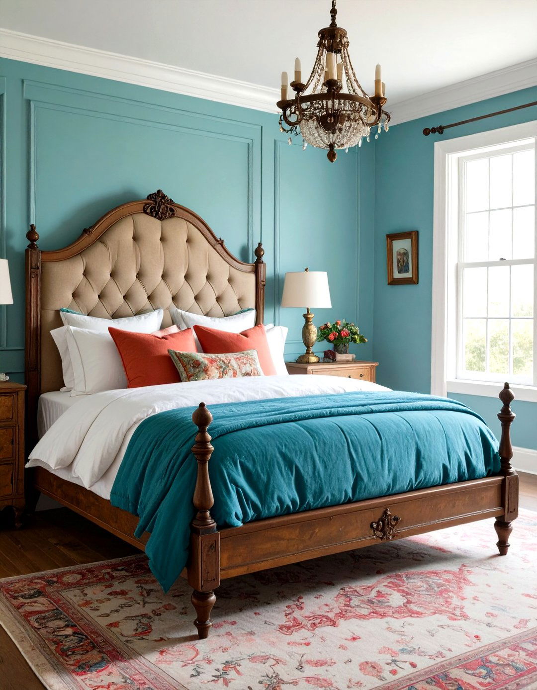 Vintage Inspired Bed Nook with Antique Details - 24 Bed Nook Ideas