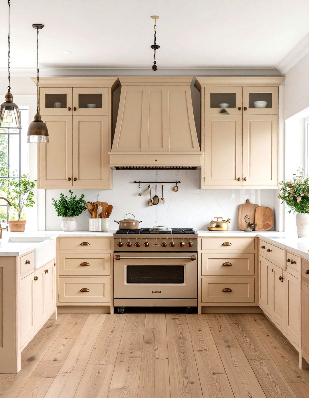 Vintage Inspired Beige Cabinets - 24 Kitchens With Beige Kitchen Cabinets