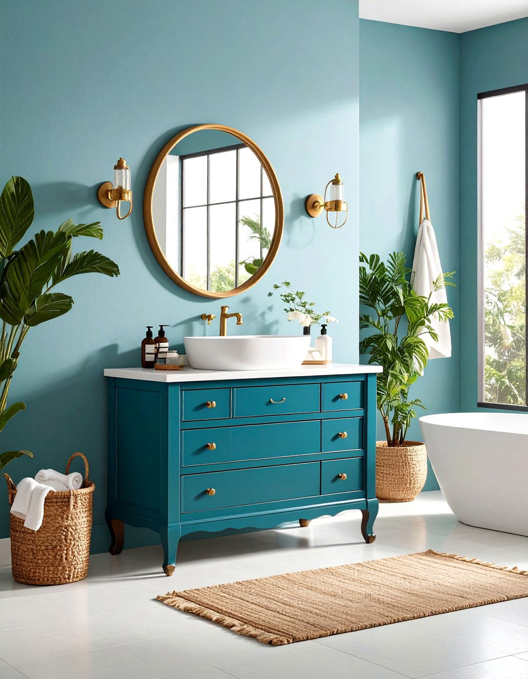 Vintage Inspired Furniture Vanity Conversion - 24 Bathroom Furniture Ideas
