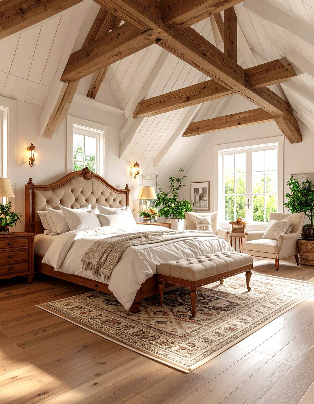 Vintage Inspired Guest Suite - 24 Low Ceiling Small Attic Room Ideas