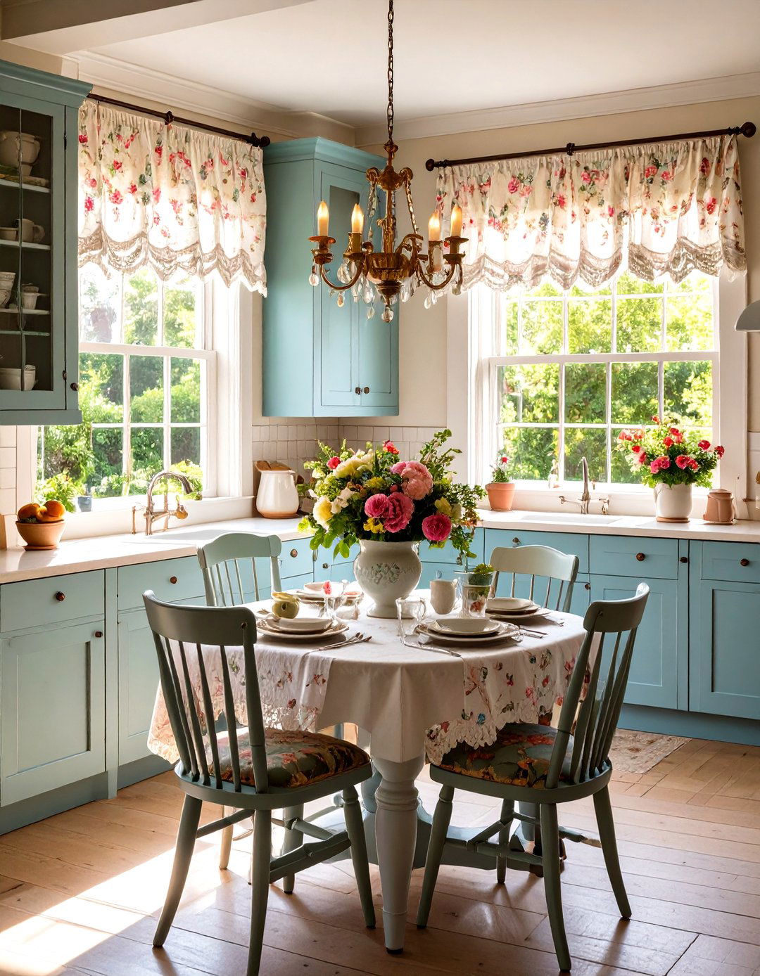 Vintage Inspired Lace Valances - 24 Kitchen Curtain Ideas