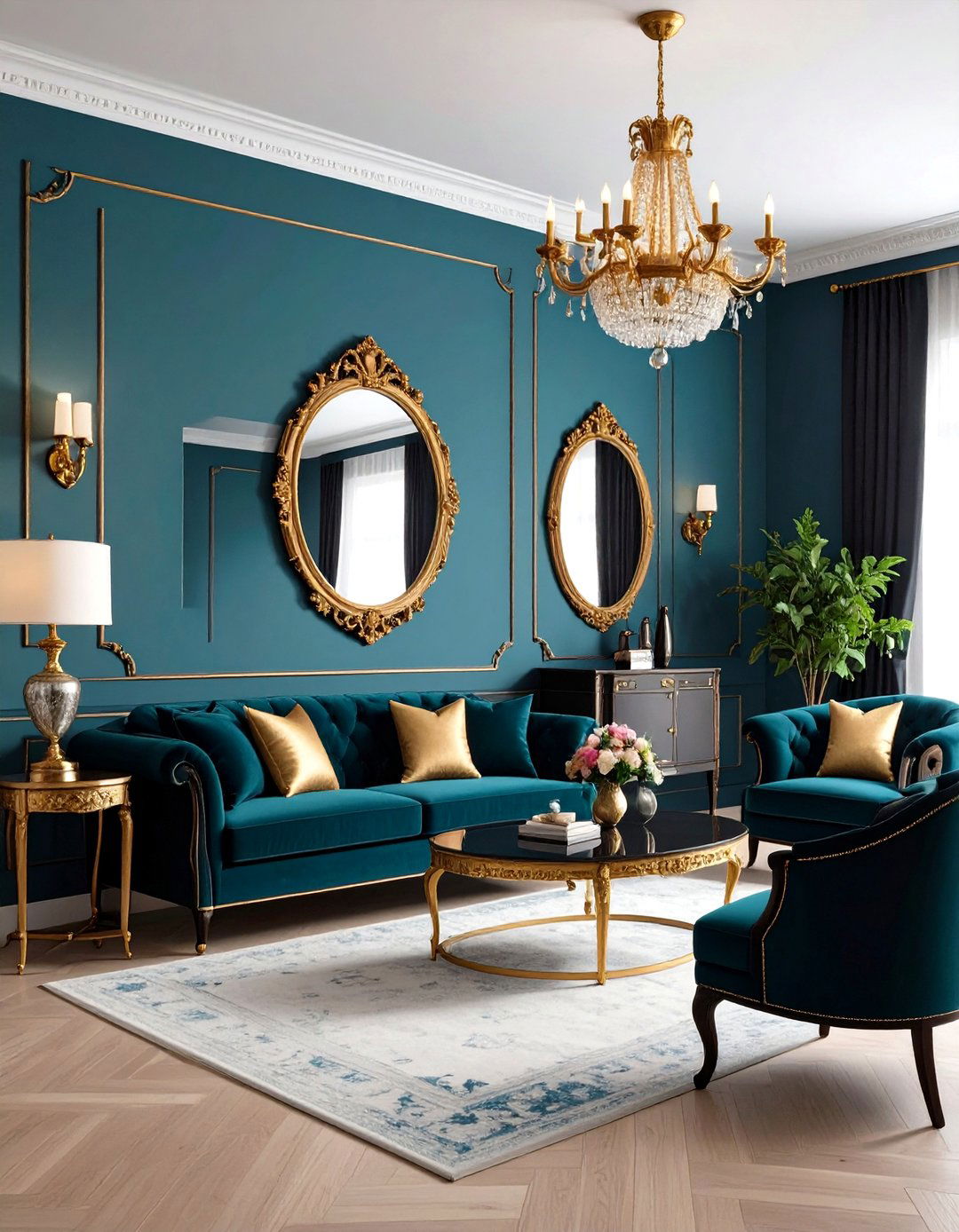 Vintage Inspired Living Revival - 24 Black and Gold Living Room Ideas