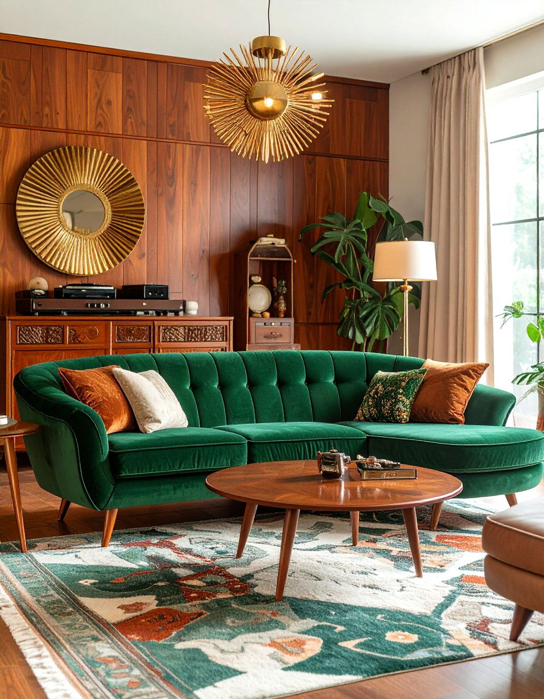 Vintage Inspired Living Space with Retro Accents - 24 Apartment Decorating Ideas