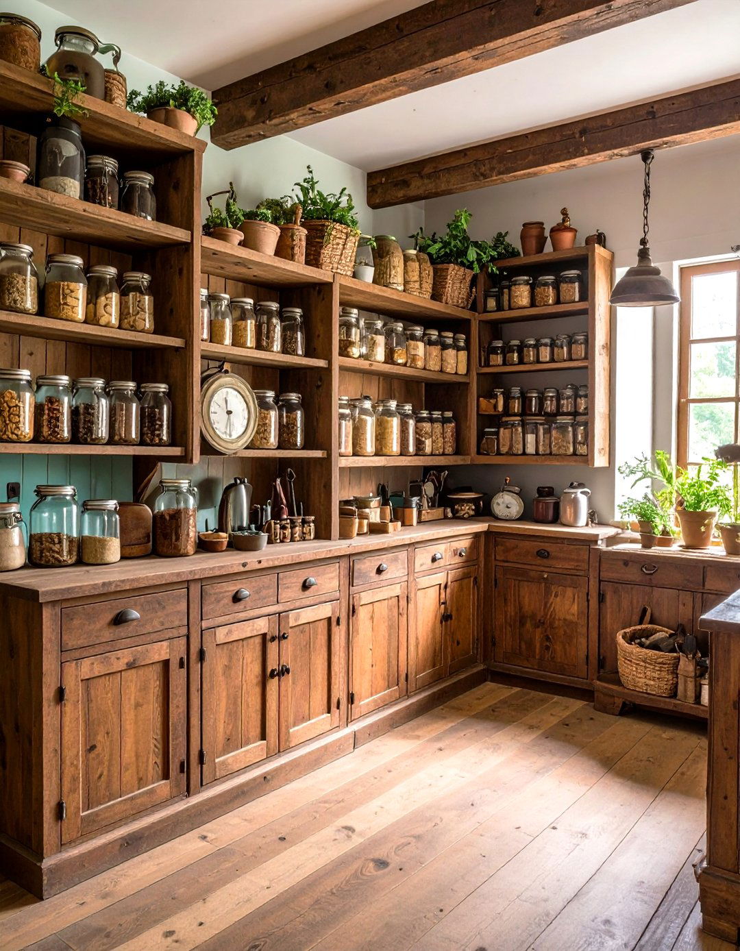 Vintage Inspired Pantry with Antique Elements - 24 Kitchen Pantry Ideas
