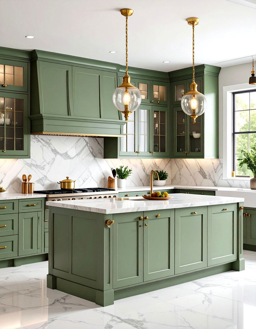 Vintage Inspired Sage Green Kitchen Cabinets - 24 Rustic Sage Green Kitchen Cabinets