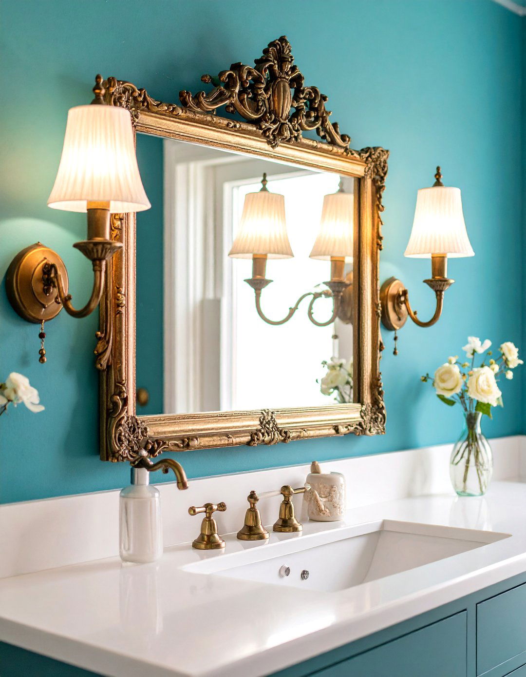 Vintage Inspired Schoolhouse Glass Fixtures - 24 Bathroom Lighting Ideas Over Mirror