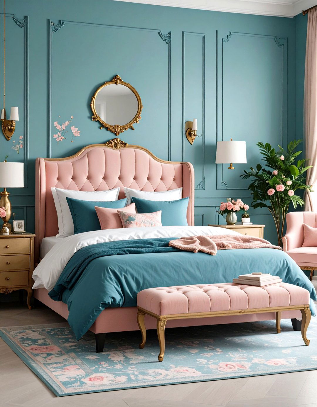 Vintage Inspired Teal and Pink Romance - 24 Teal and Pink Bedroom Ideas