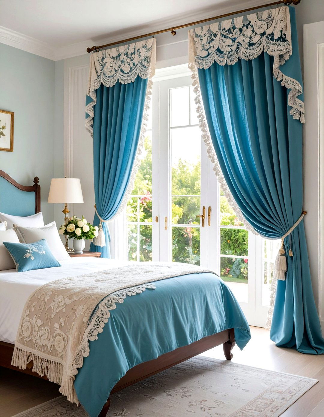 Vintage Lace French Door Curtains - 24 French Door Curtain Ideas