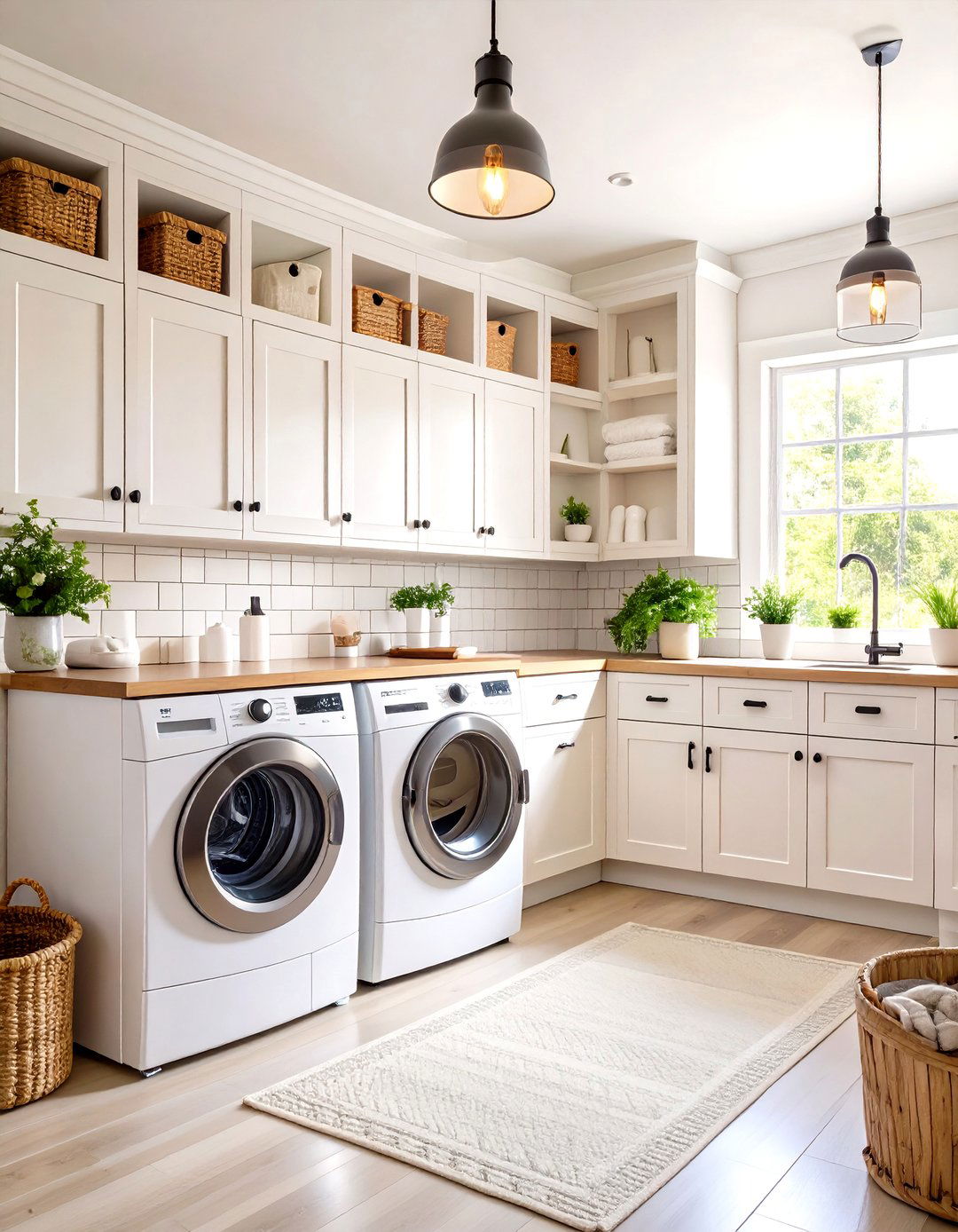 Vintage Laundry Room Charm - 24 Black and White Laundry Room Ideas