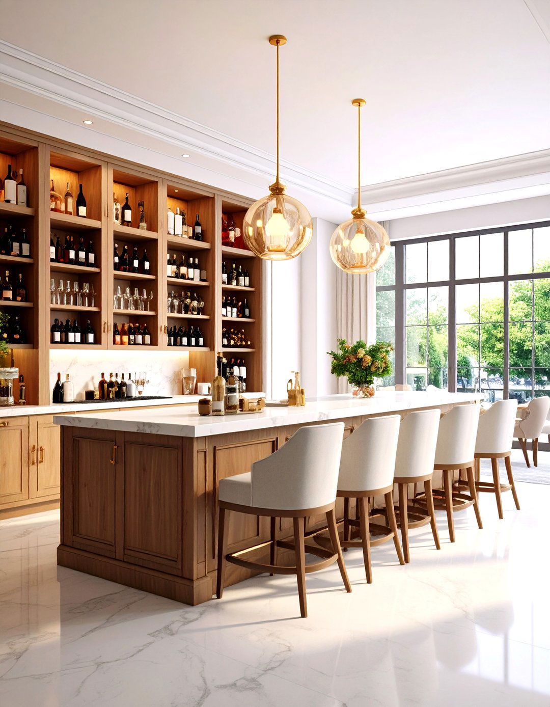 Vintage Library Bar Combination - 24 Library Dining Room Combo Ideas