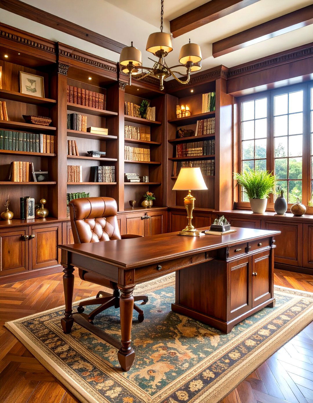 Vintage Library Home Office - 24 Shelf Decor Ideas