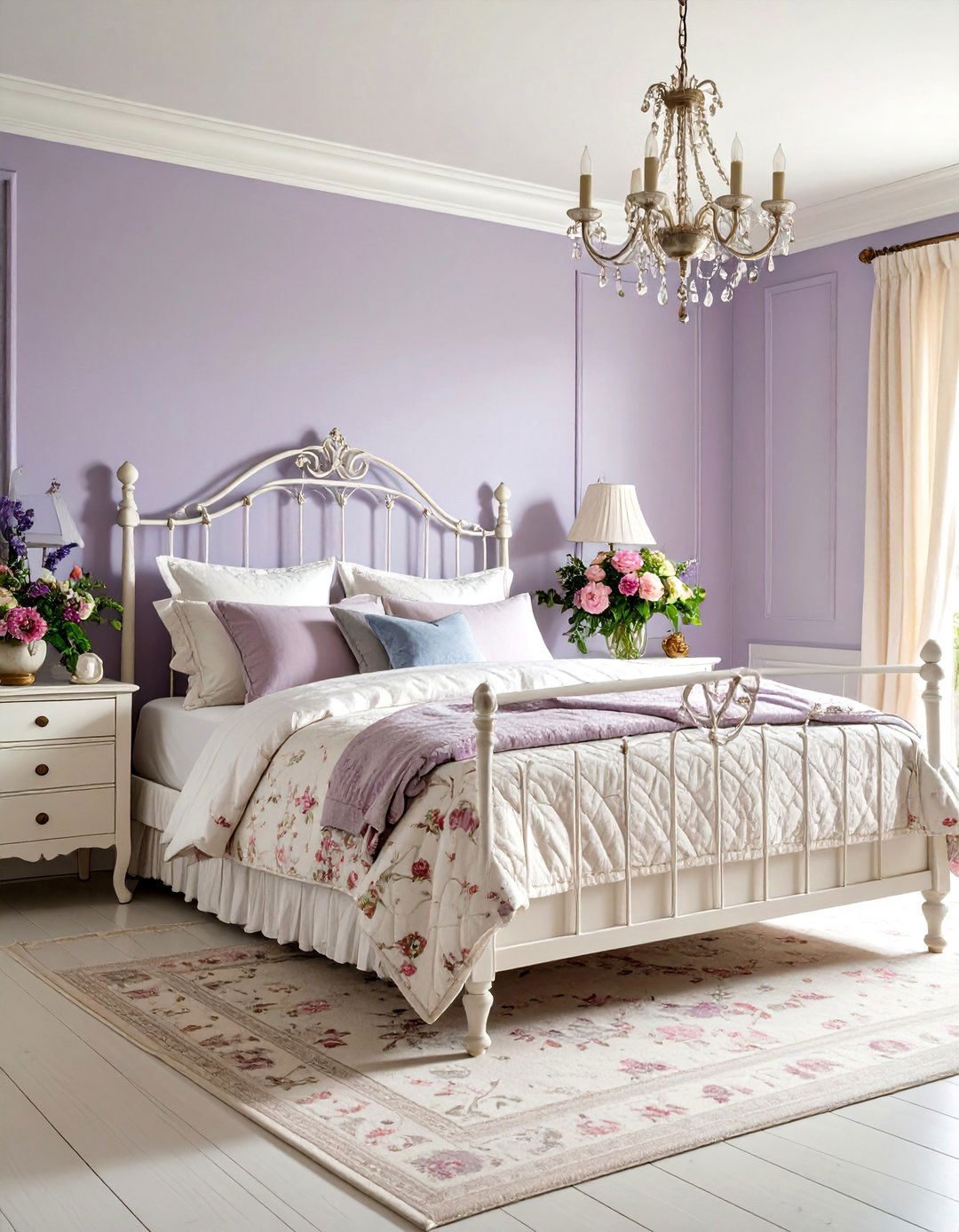 Vintage Lilac Cottage Bedroom - 24 Lilac Bedroom Ideas
