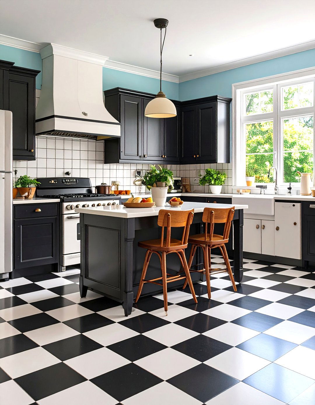 Vintage Linoleum Checkered Kitchen - 24 Kitchens With Checkered Floors