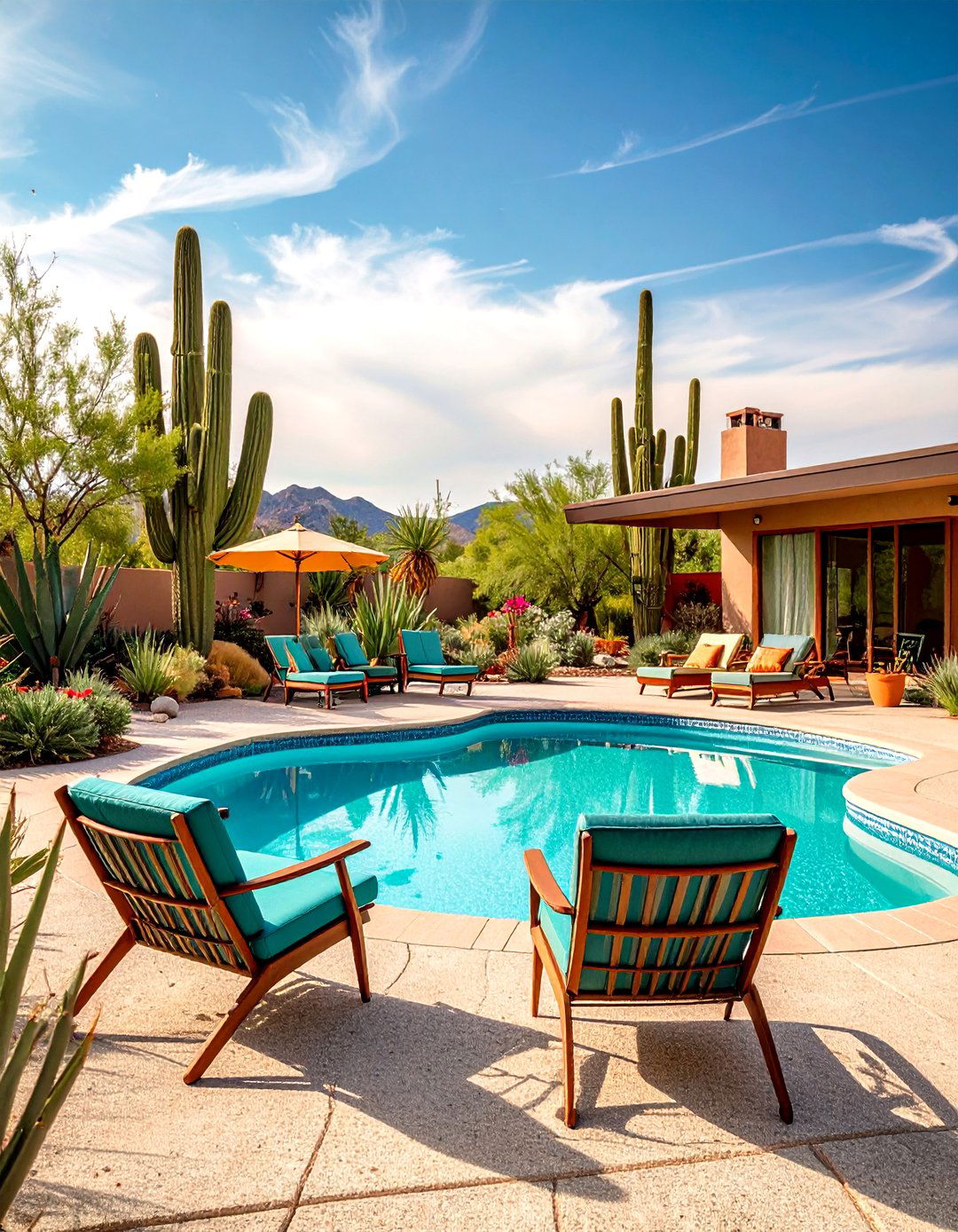 Vintage Mid Century Modern Pool - 24 Pool Patio Ideas