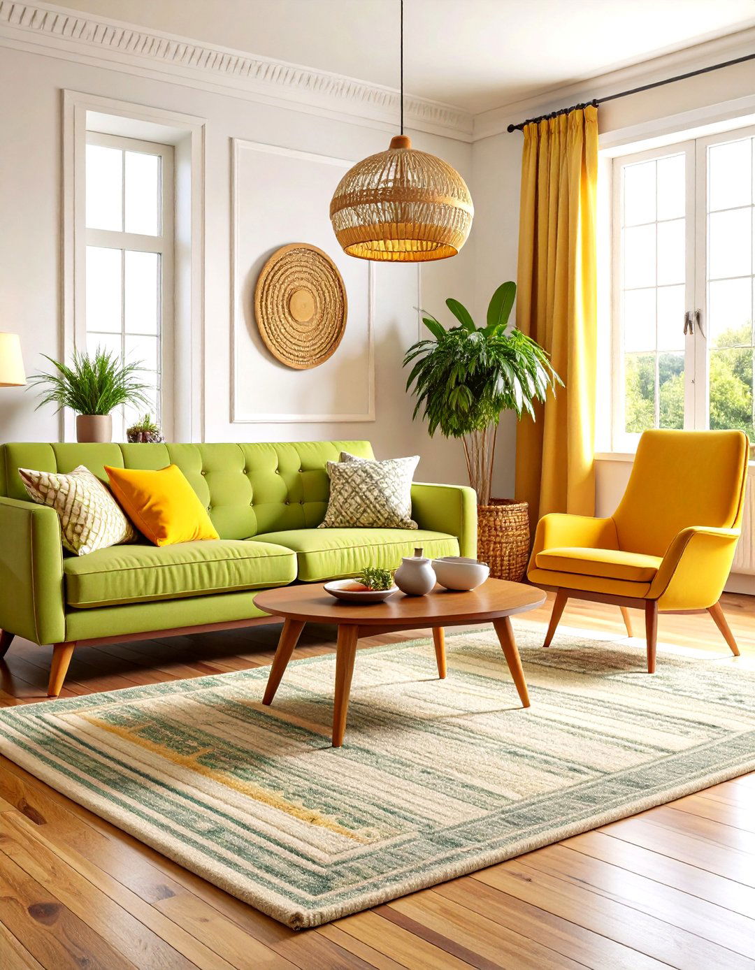 Vintage Mid Century Pastel Living Room - 24 Pastel Living Room Ideas