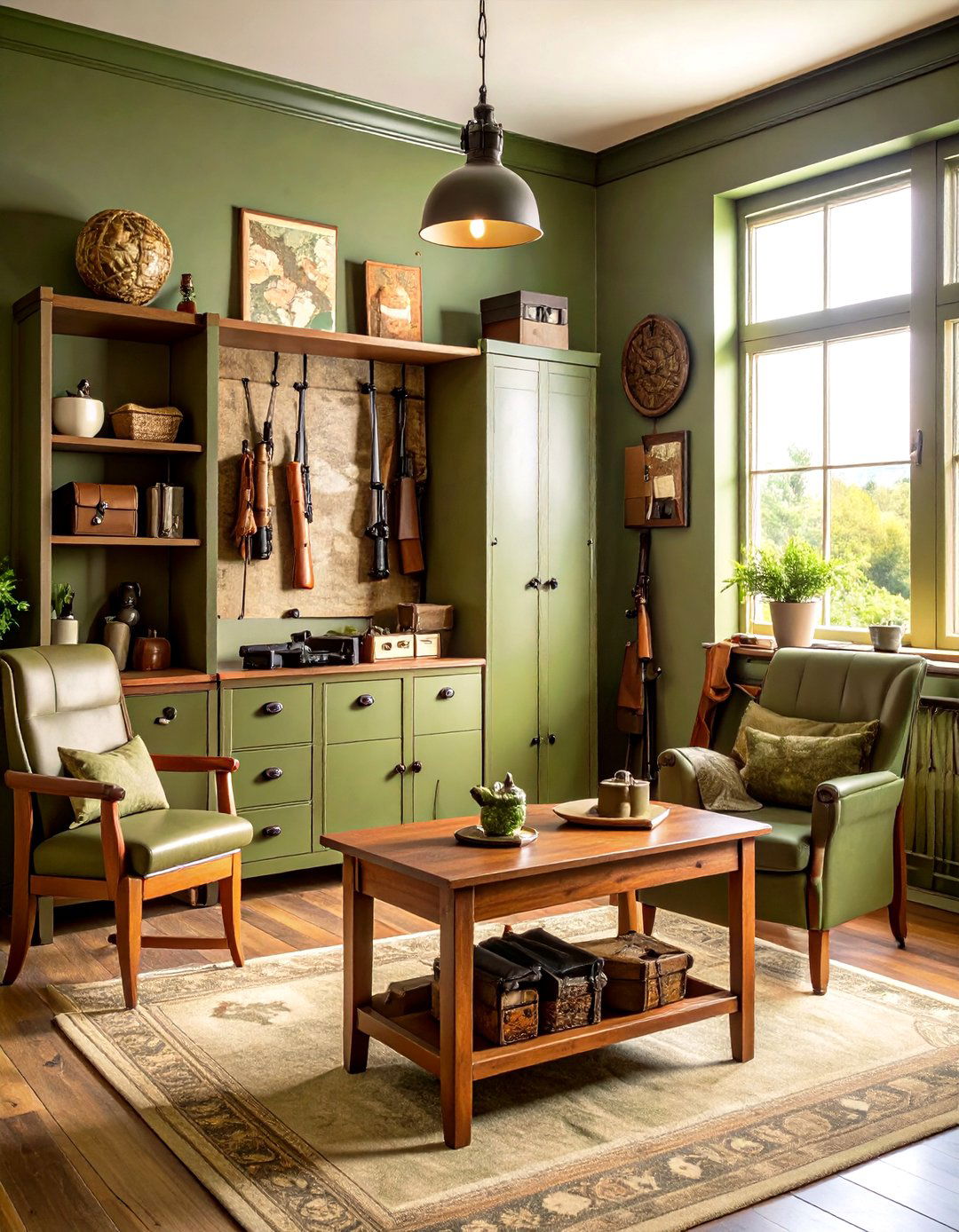 Vintage Military Surplus Theme - 24 Man Cave Gun Room Ideas