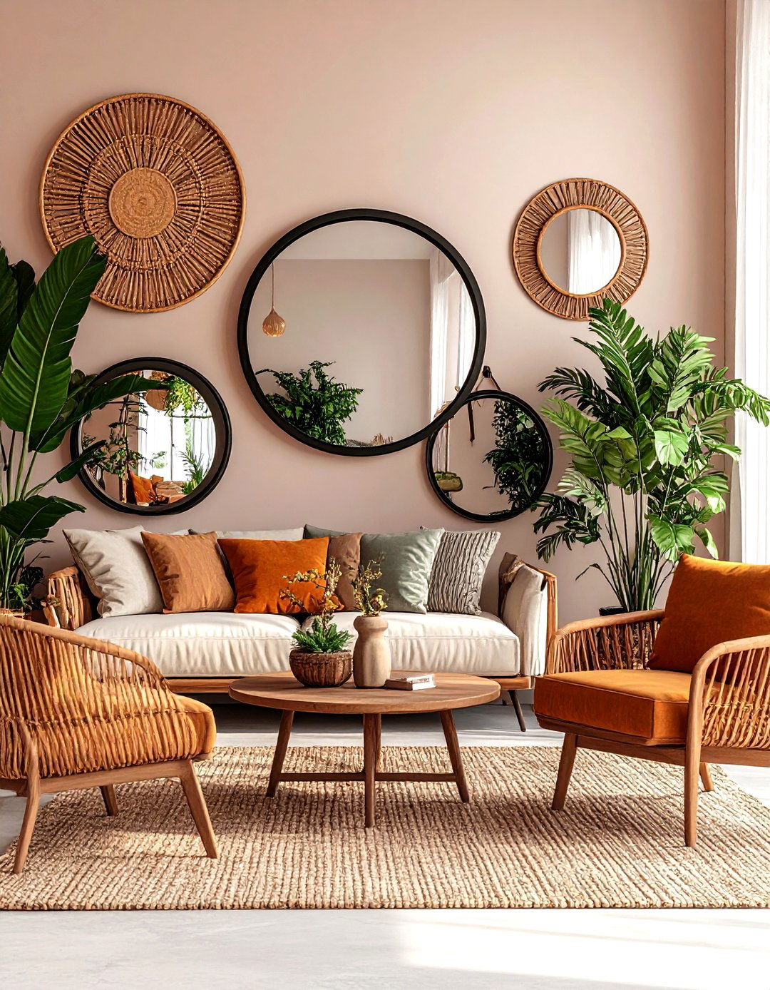 Vintage Mirror Collection - 24 Black and White Boho Living Room Ideas