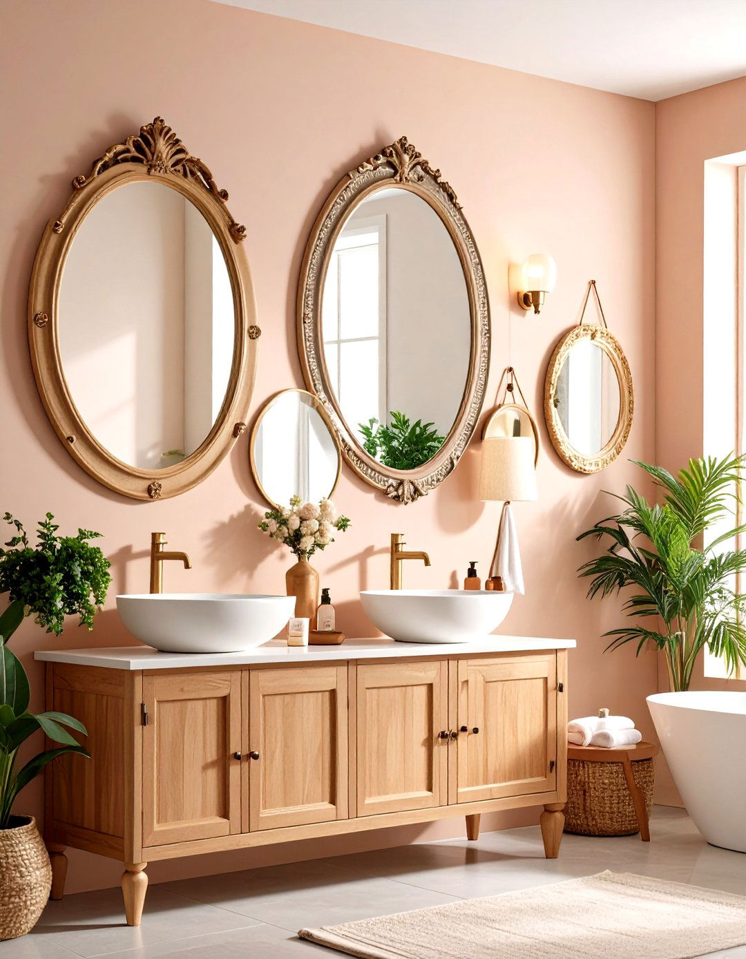 Vintage Mirror Collections - 24 Cozy Bathroom Ideas