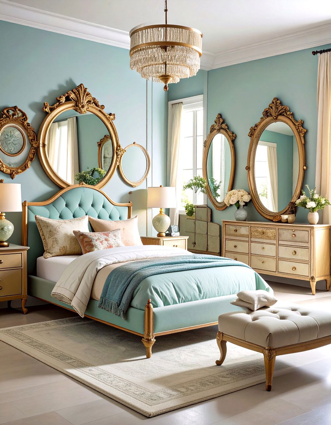 Vintage Mirror Magic - 24 Vintage Bedroom Ideas
