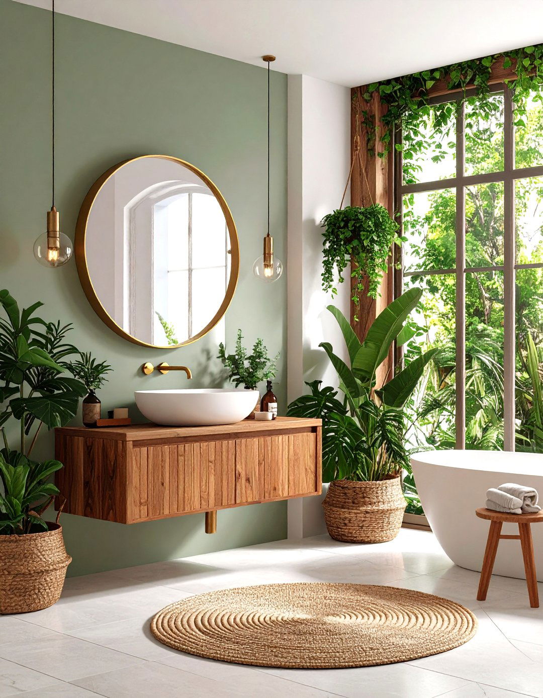 Vintage Modern Bathroom with Retro Contemporary Fusion - 24 Modern Bathroom Decor Ideas