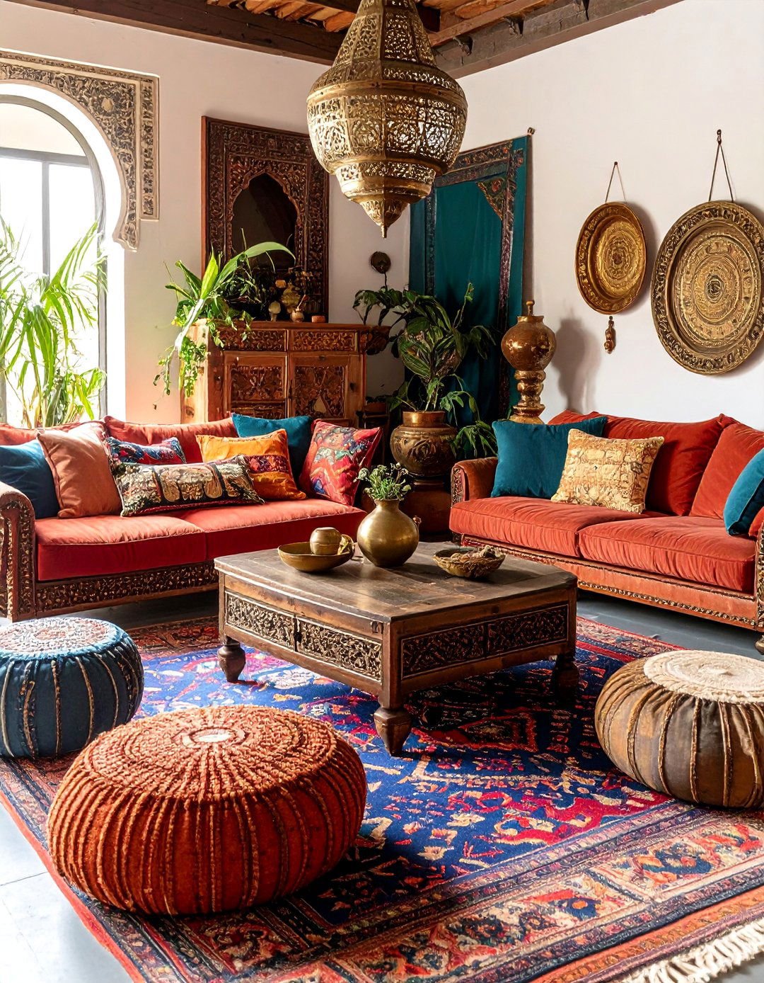 Vintage Moroccan Antique Living Room - 24 Bohemian Moroccan Living Room Ideas