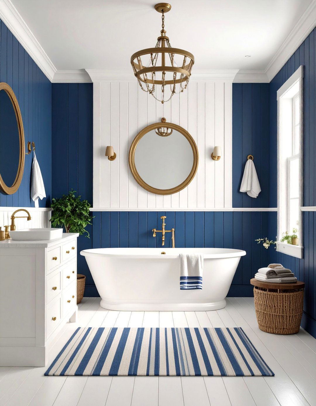 Vintage Nautical Heritage - 24 Blue and White Bathroom Ideas