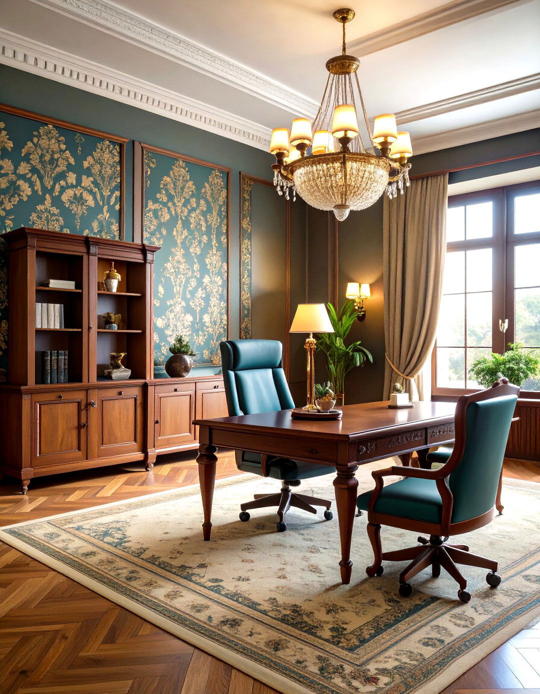 Vintage Office Wallpaper Revival - 24 Office Wallpaper Ideas