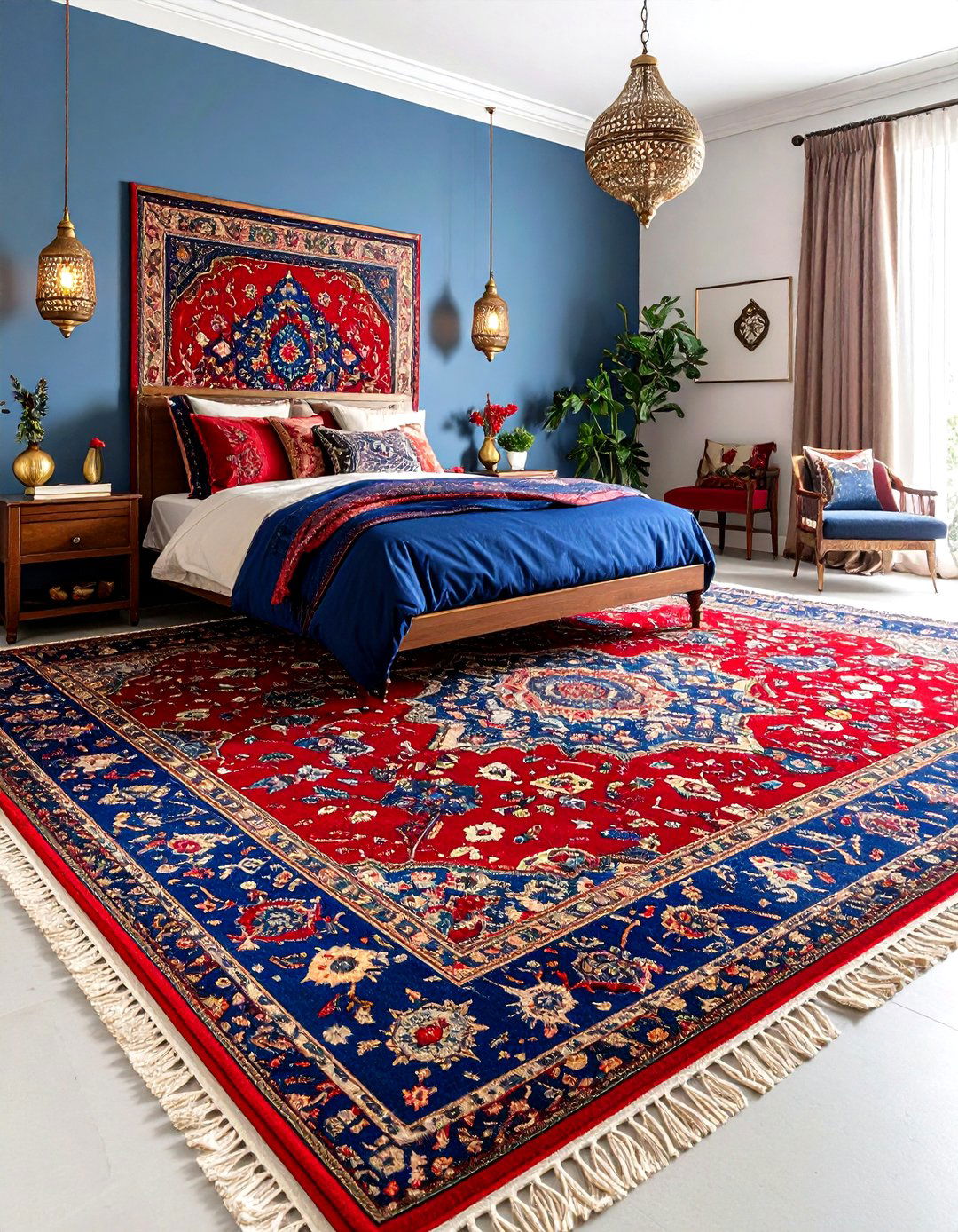Vintage Persian Rug Foundation - 24 Hippie Bedroom Ideas