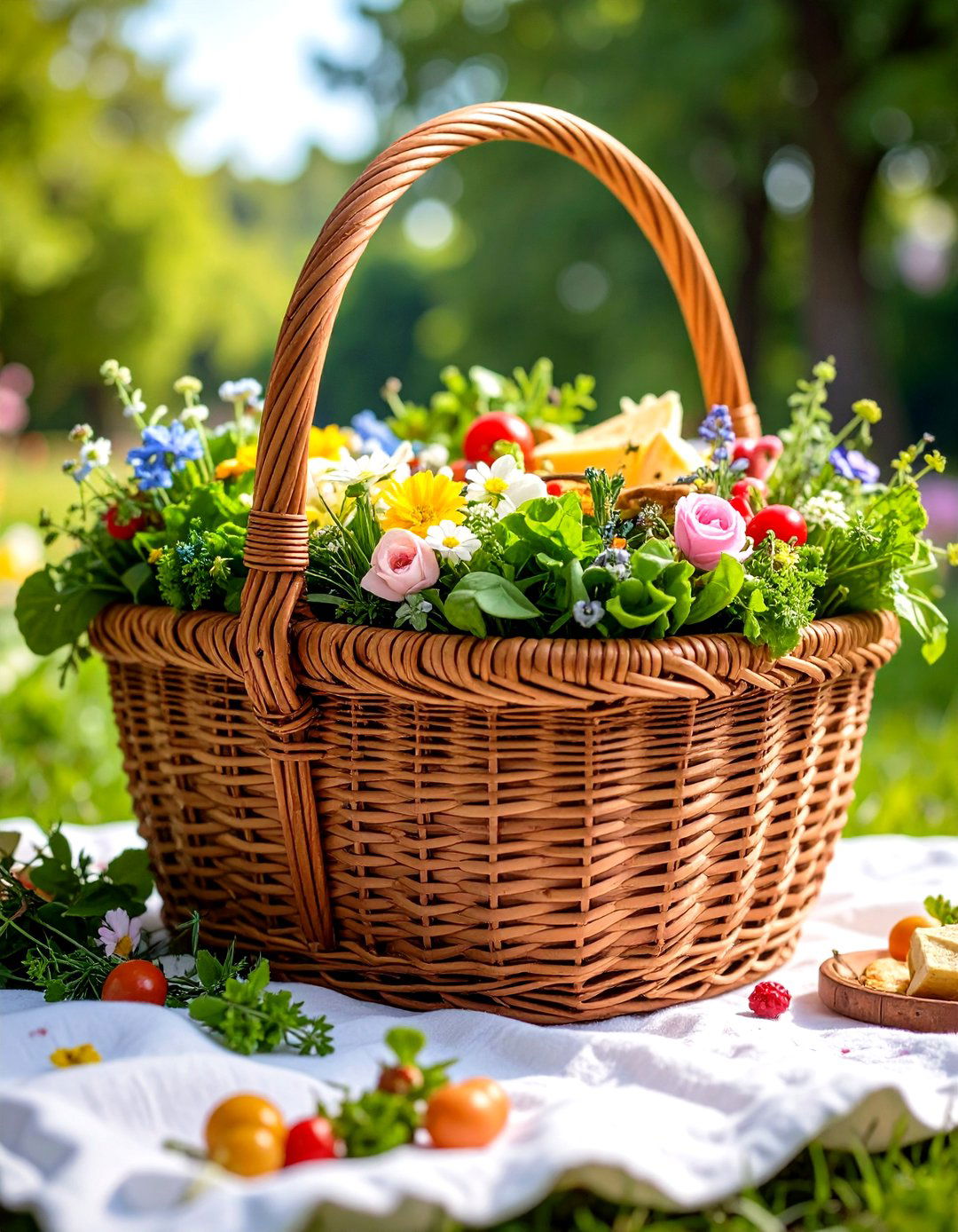 Vintage Picnic Basket Fairy Picnic - 24 Fairy Garden Container Ideas