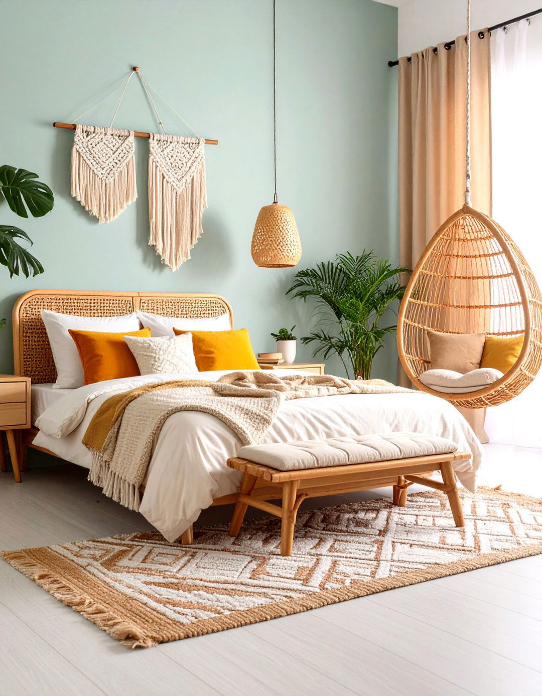 Vintage Rattan Furniture Collection - 24 Hippie Bedroom Ideas