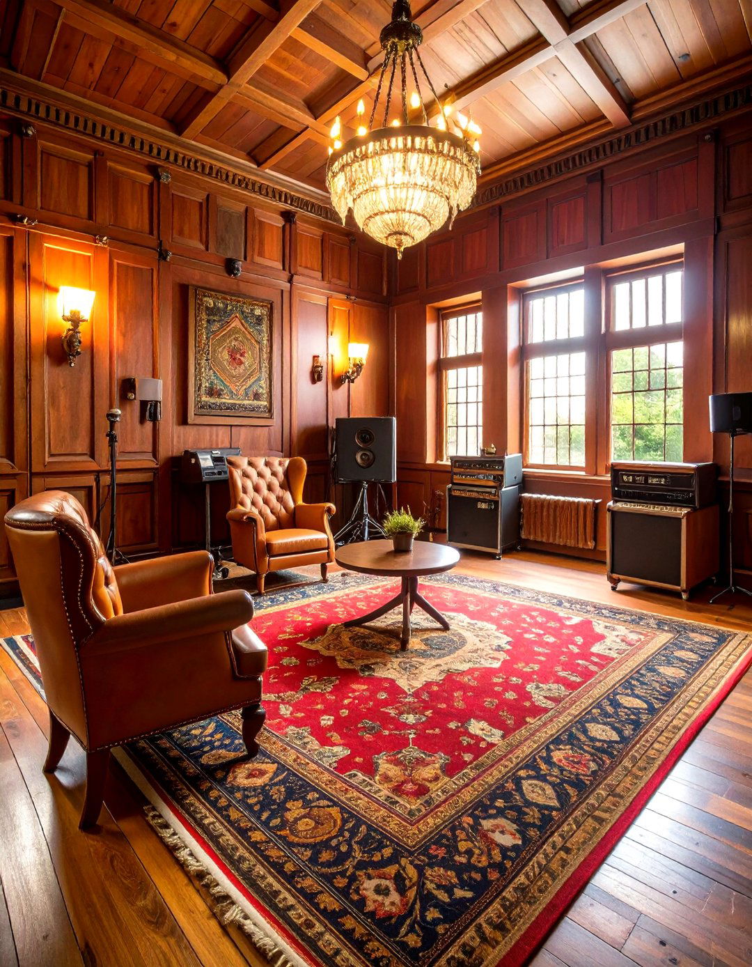 Vintage Recording Studio Theme - 24 Guitar Room Ideas