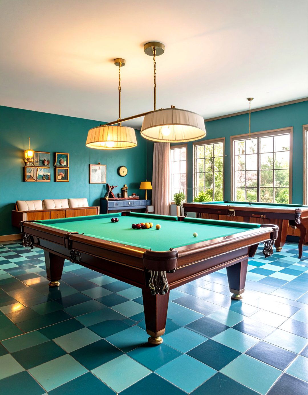 Vintage Retro Pool Room - 24 Pool Table Room Ideas