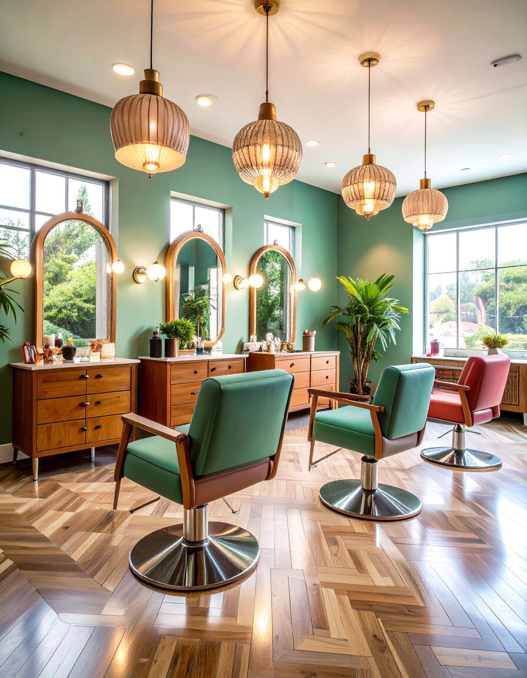 Vintage Retro Revival Atmosphere - 24 Salon Interior Design Ideas