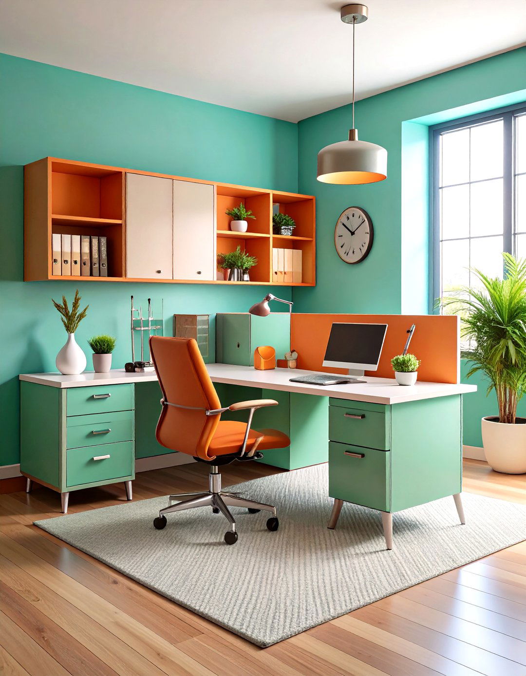 Vintage Retro Revival Corner - 24 Cubicle Decor Ideas