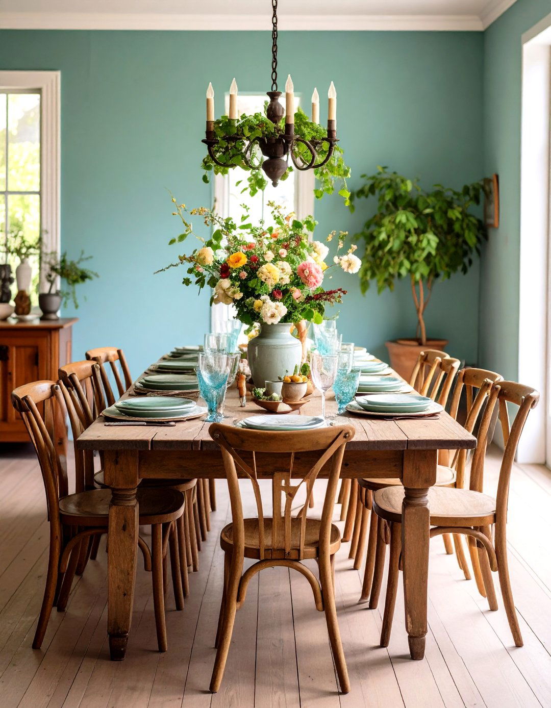 Vintage Revival Dining Room - 24 Housewarming Decoration Ideas