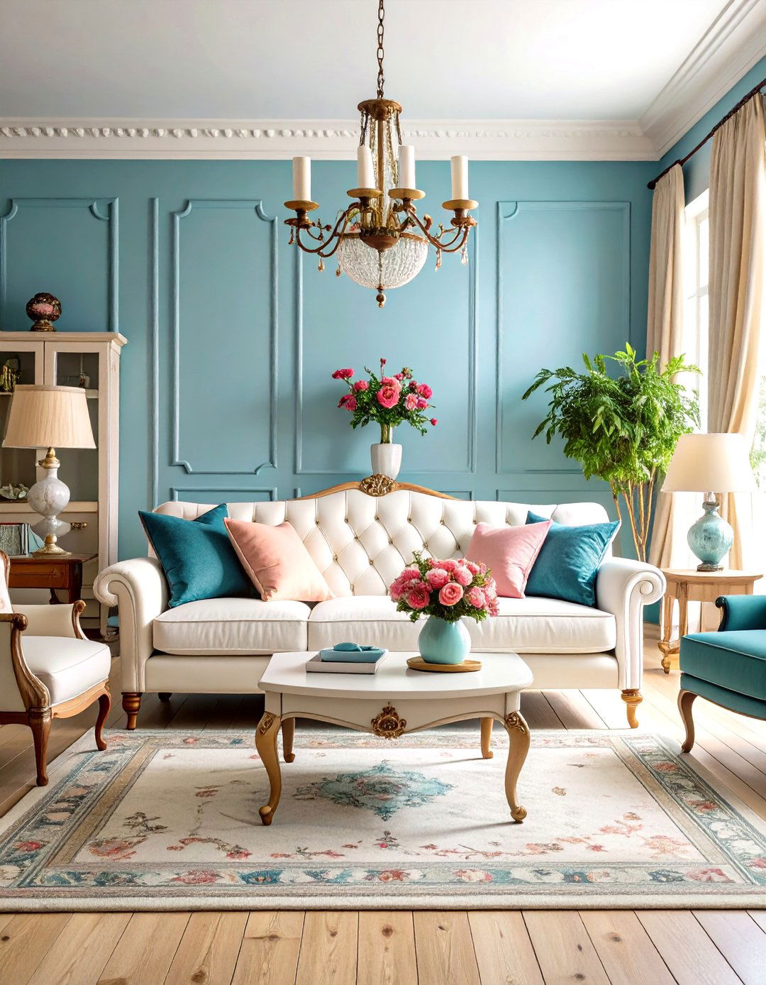 Vintage Revival Time Capsule - 24 White Couch Living Room Ideas