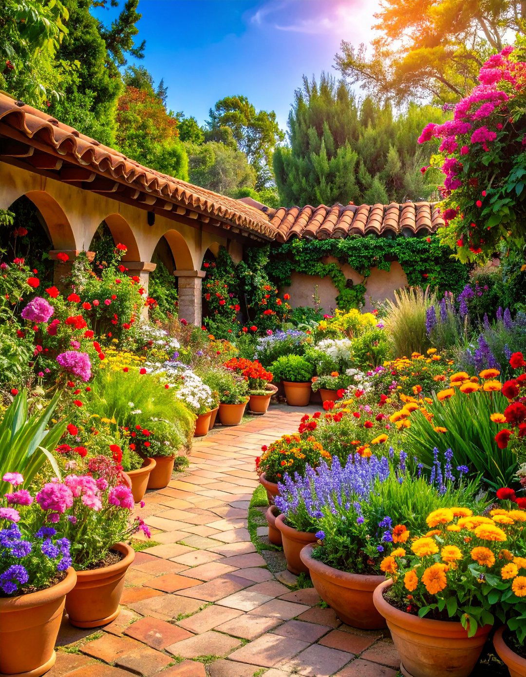 Vintage Roof Tile Borders - 24 Recycled Garden Edging Ideas