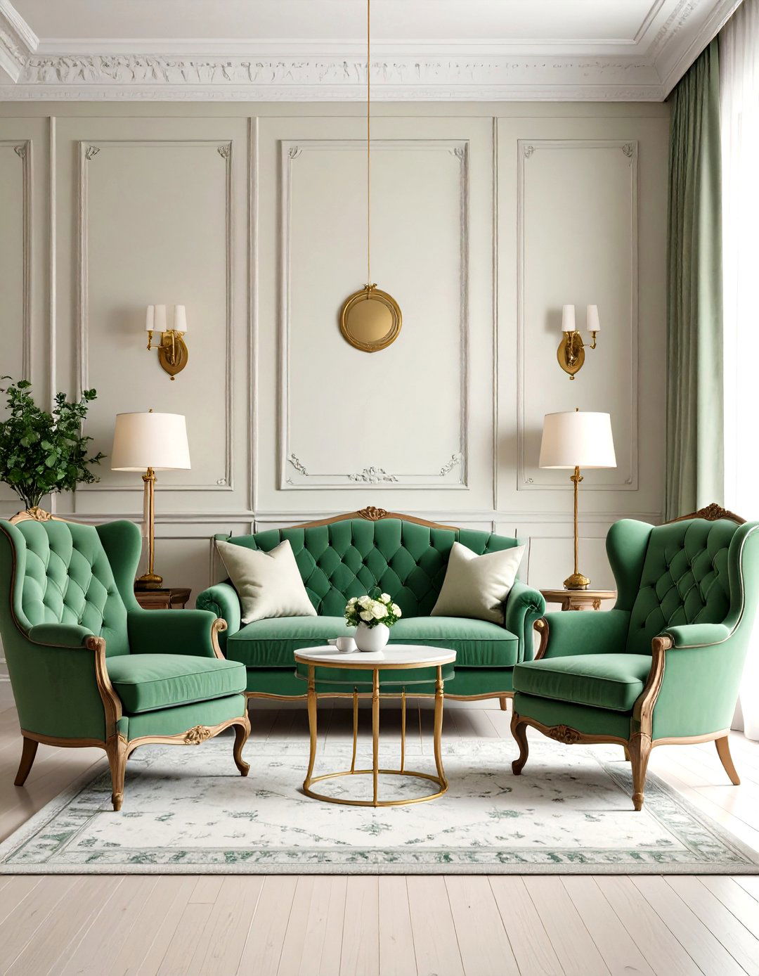 Vintage Sage Green and Cream Charm - 24 sage green and cream living room ideas
