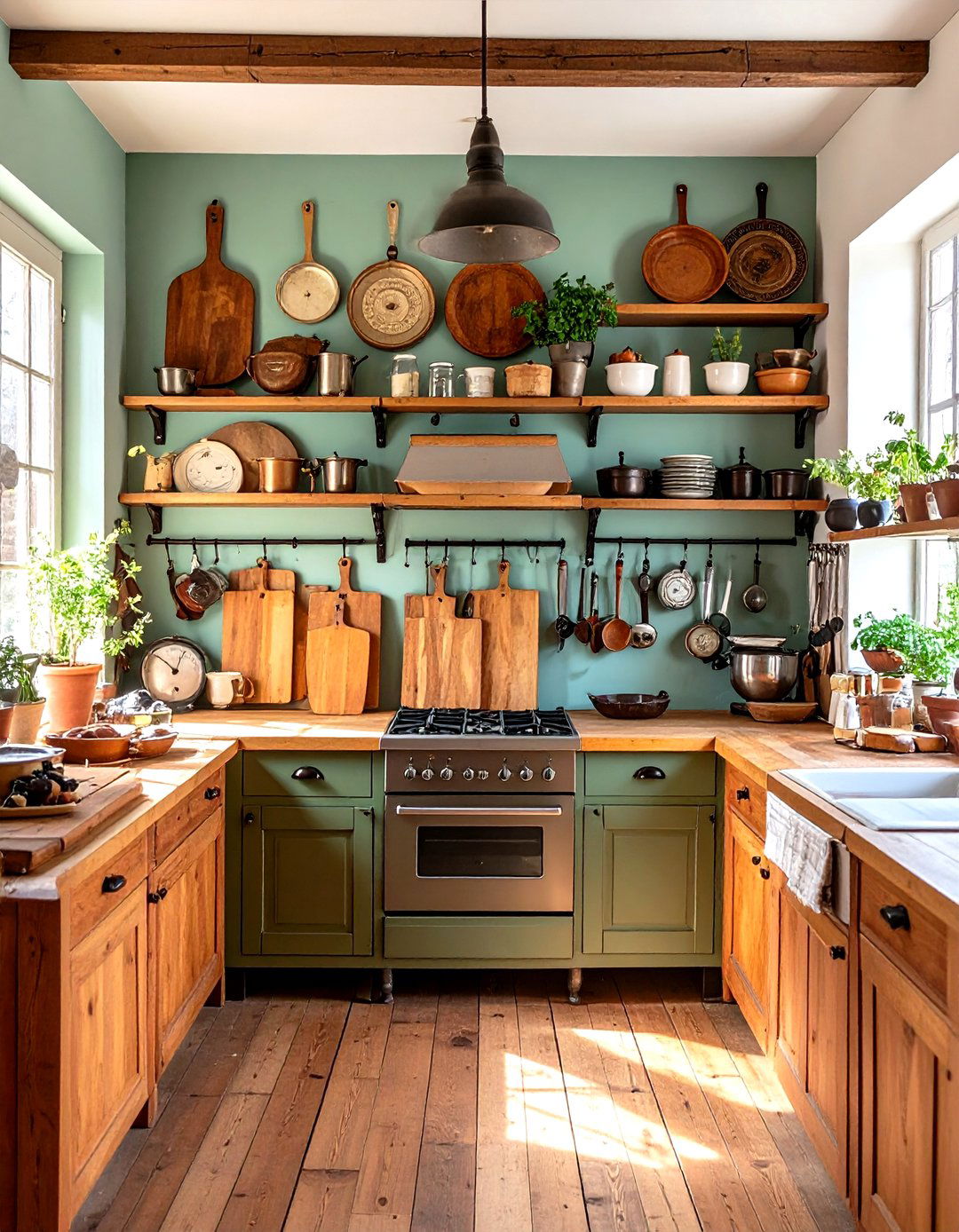 Vintage Scale and Cutting Board Display - 24 Rustic Kitchen Ideas