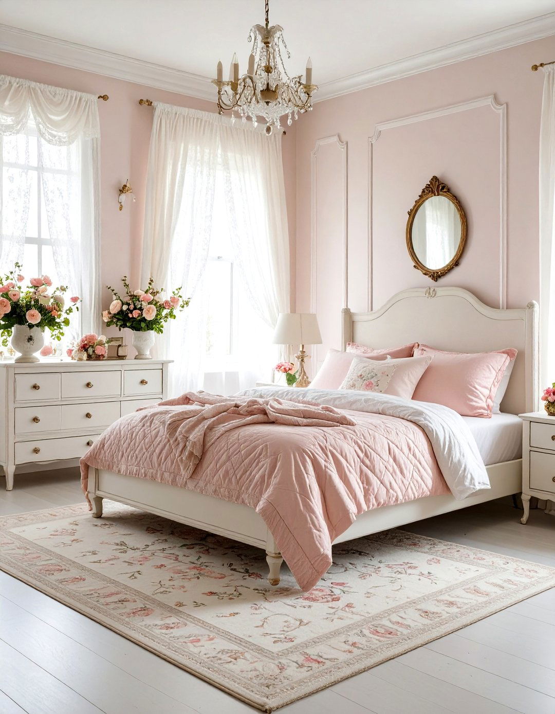 Vintage Shabby Chic Blush Bedroom - 24 Blush Pink Bedroom Ideas