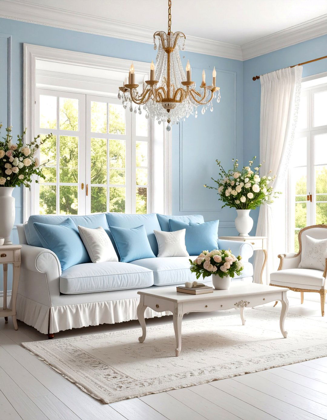 Vintage Shabby Chic White Living Room - 24 White Living Room Ideas
