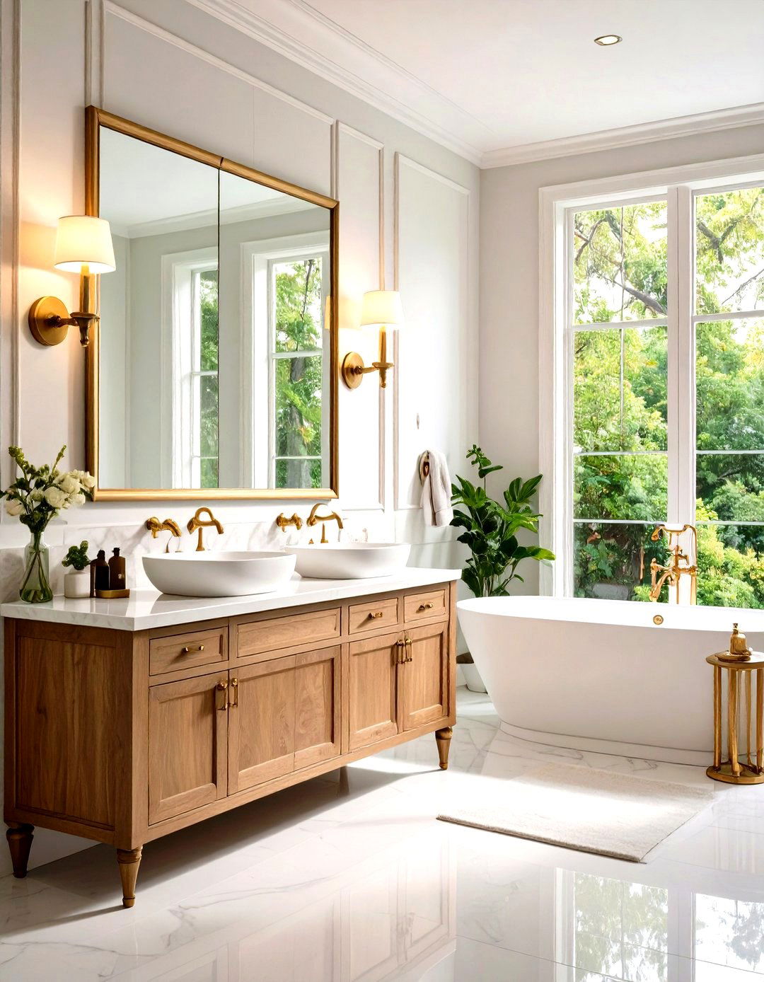 Vintage Style Brass Sconce Lighting for Classic Elegance - 24 Shower Lighting Ideas