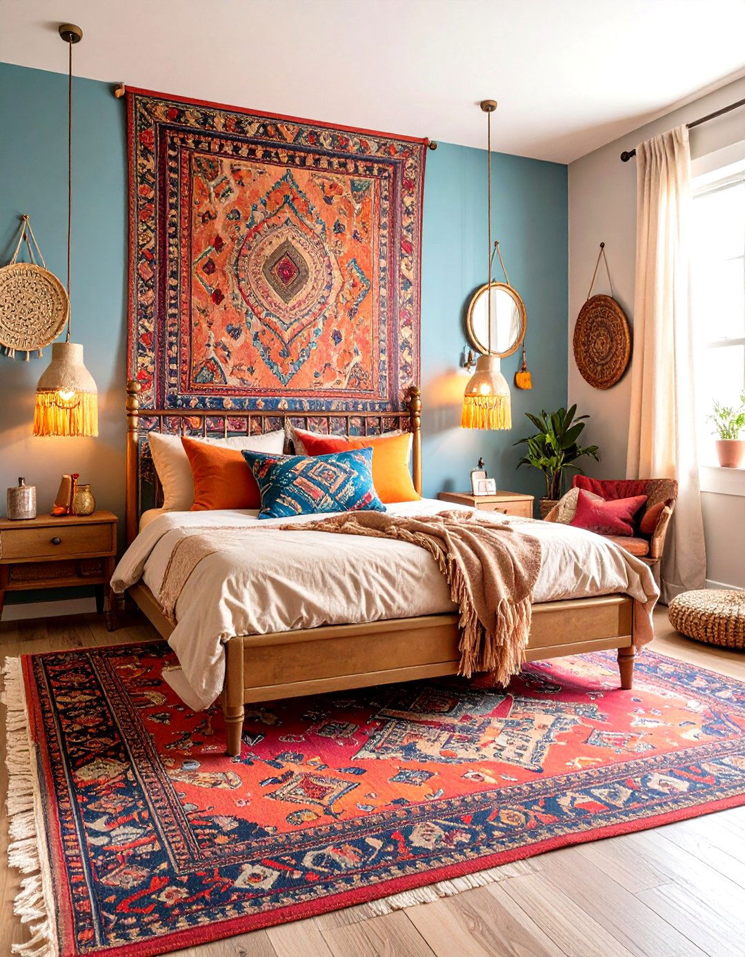 Vintage Tapestry Bohemian Haven - 24 Girls Boho Bedroom Ideas
